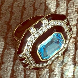 Heidi Daus Blue Topaz Statement Ring